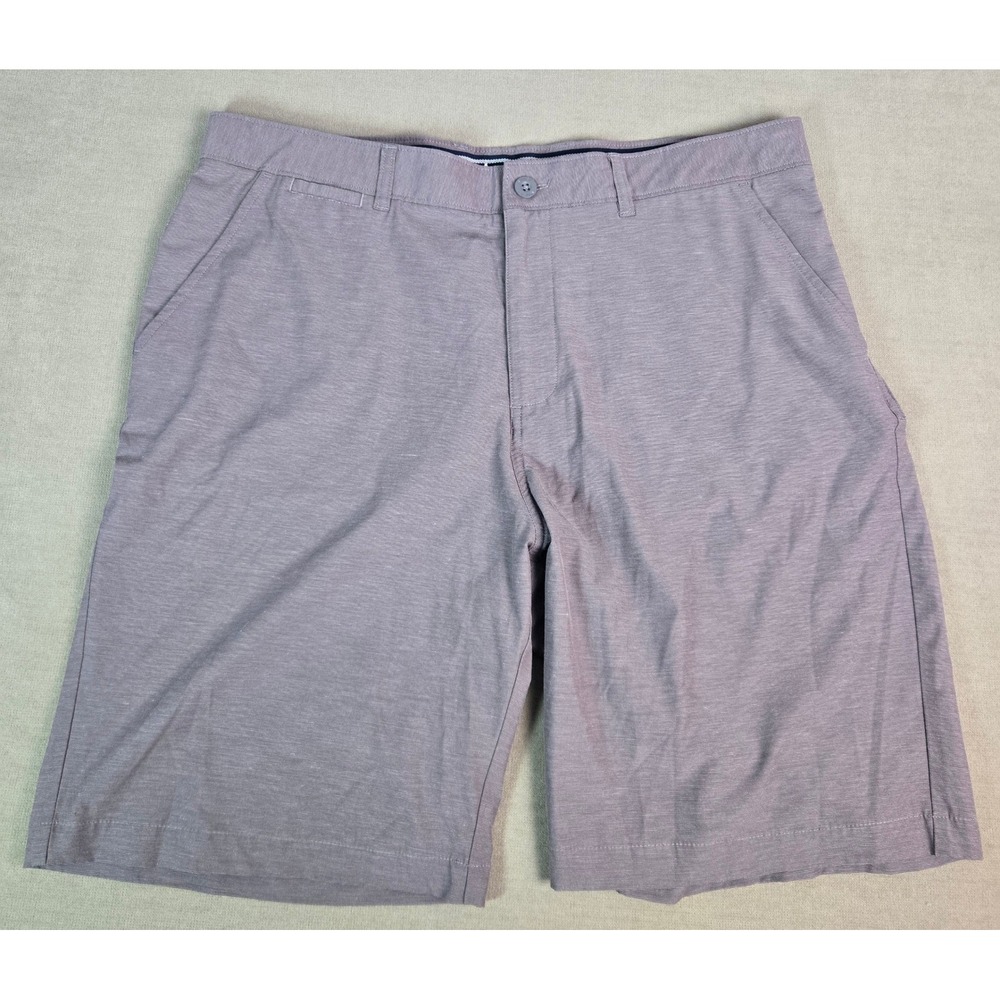 Johnnie-O Mens Performance Shorts Steel Grey JMSH1410 36 Golf Casual Stretch